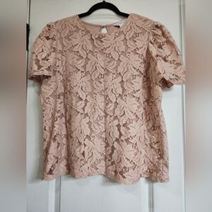 Liz Claiborne Blush Lace Top